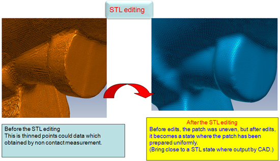 แก้ไขข้อมูล STL